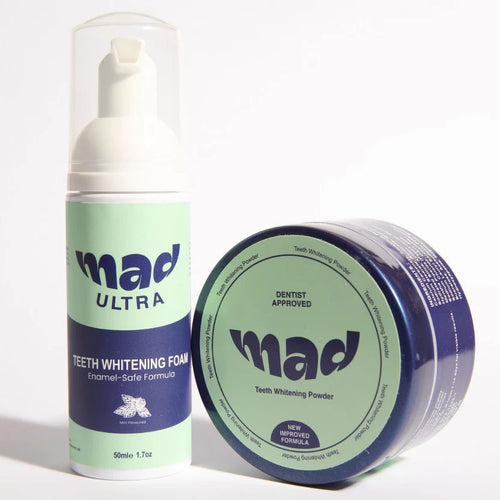 MAD Teeth Whitening Foam + MAD Teeth Whitening Powder (HIGHLY RECOMMENDED) 20% EXTRA DISCOUNT
